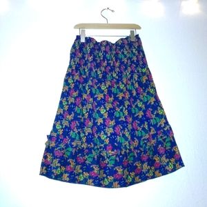Forever 21 High Waist Ruffle A Line Floral Tie Skirt